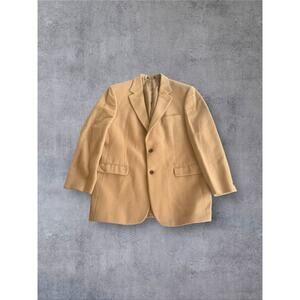 Brooks Brothers 346 Camel Hair Sport Coat Men’s 44L 2 Button Light Tan Blazer